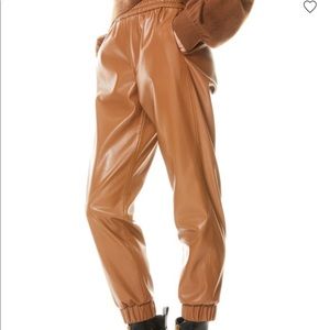 Alice + Olivia Vegan Leather Joggers
